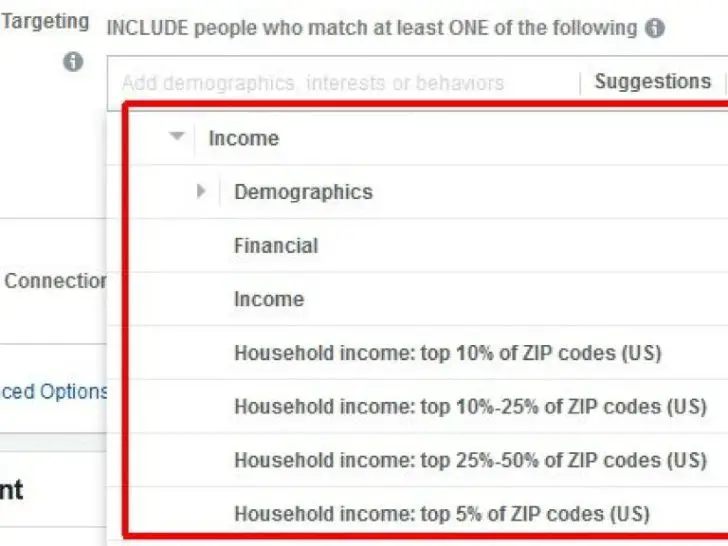 What is Facebook page zip code?