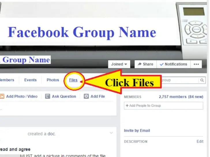 How do files work in Facebook groups