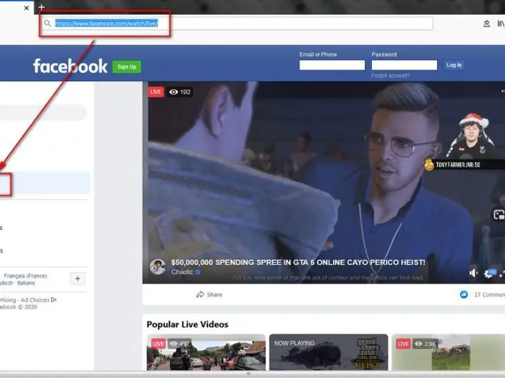 How can I watch Facebook videos without an account?