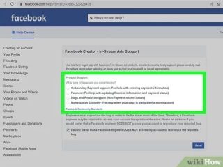 How do I send a message to Facebook about a problem?