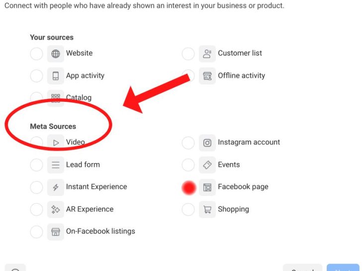 How do I create a custom audience for retargeting on Facebook?