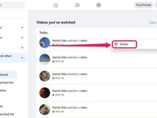 Is there a way to delete watched videos on Facebook?