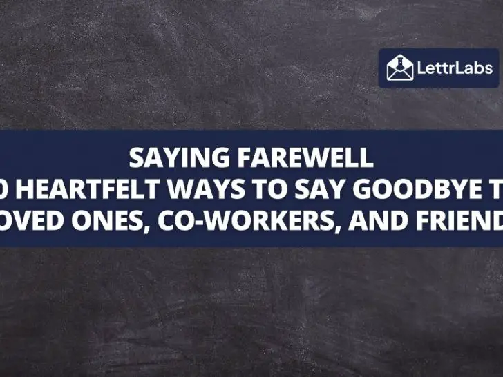 What do you say in a farewell post?