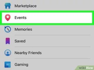 How do I search events by location on Facebook?