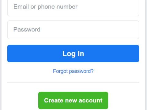 How do I open a login or sign up file on Facebook?