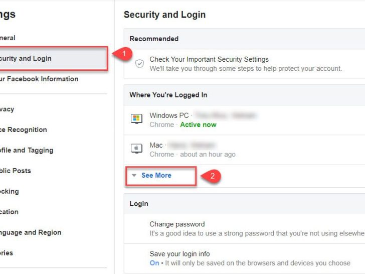 Does Facebook show login history?