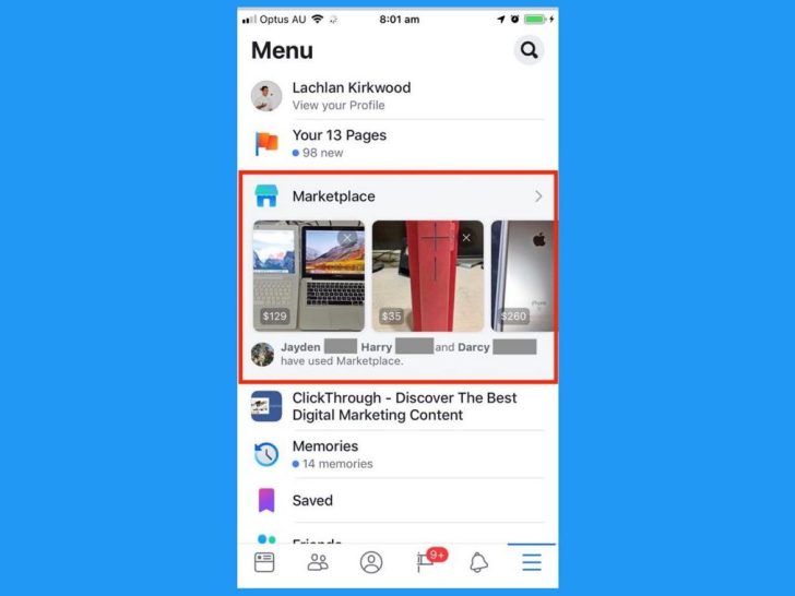 What is the new Marketplace feature on Facebook?