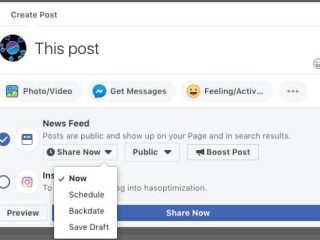 Where is publishing tools on Facebook on PC?