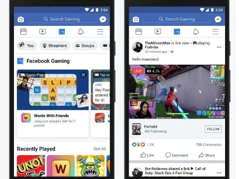 Where is Facebook Gaming tab?