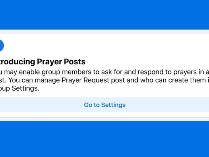 What is the prayer request feature on Facebook?