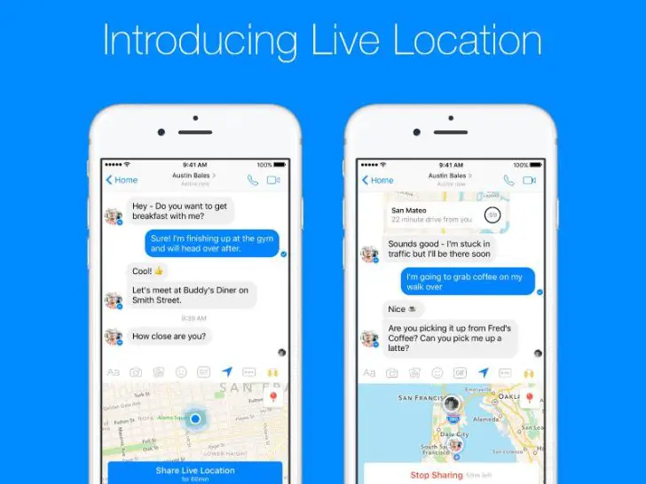 Can you share live location on Facebook?