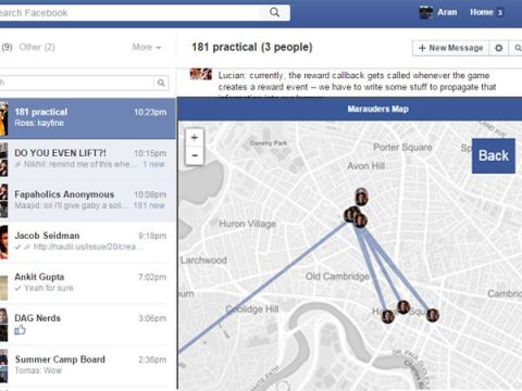 How do I find the location of a Facebook user?