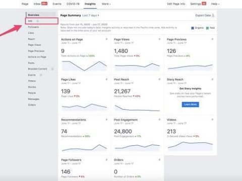 How do I see Facebook ads insights?