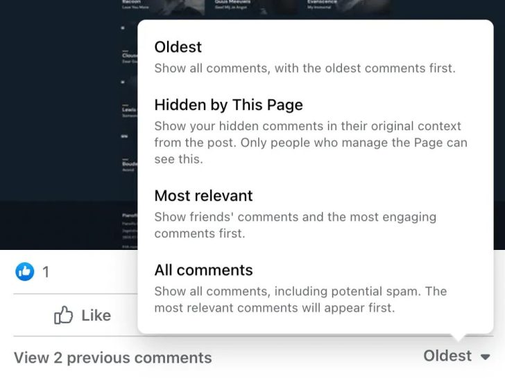 Does Facebook auto hide comments?