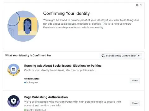 How do I confirm my identity on Facebook ads?