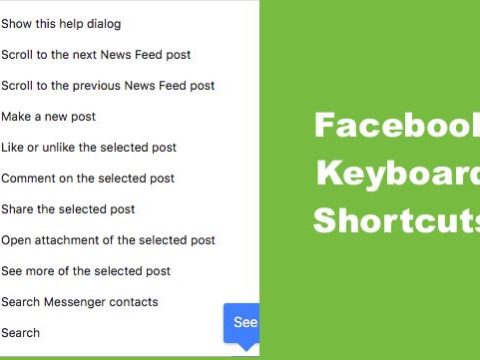 What is the keyboard shortcut for Facebook?