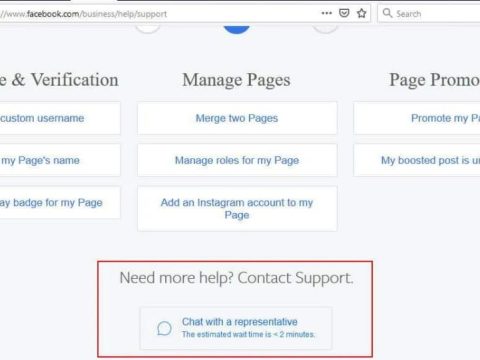 How do I contact Facebook business support live chat?