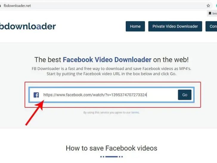 How do I save a private video from Facebook