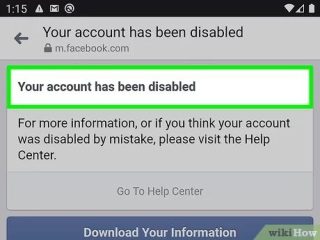 How can I make my Facebook account not to be disabled?