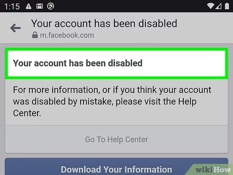 How can I make my Facebook account not to be disabled