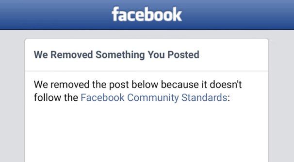 How do I know what content Facebook removed