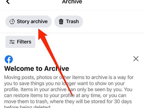 How do you find archived Facebook stories on iPhone?