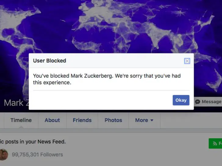 Why am I getting a block error on Facebook?