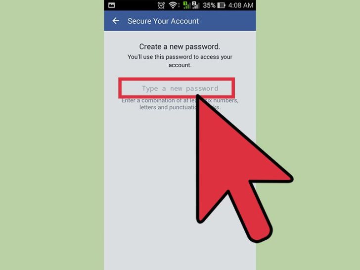 How do I create a new Facebook password?