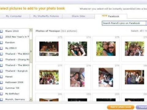 Can Shutterfly access Facebook Photos?