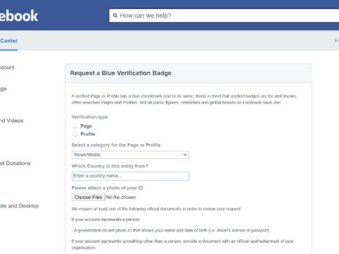 What are the documents required for Facebook verification?