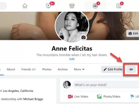 Why does a Facebook profile say view profile?