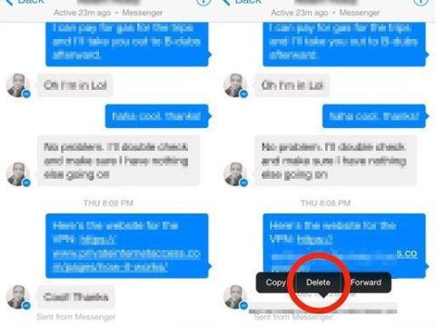Is it possible to delete Facebook messages?