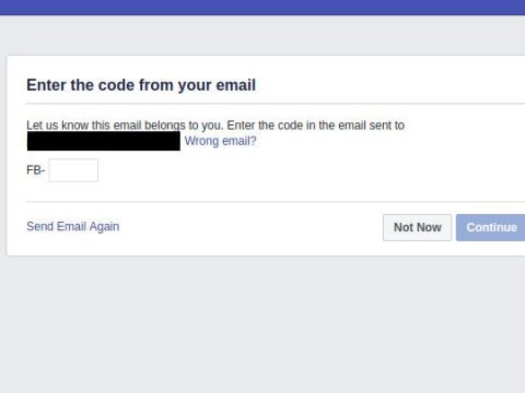 Does Facebook send a confirmation email?