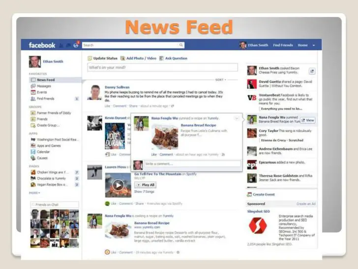 What is the difference between friends timeline and newsfeed?