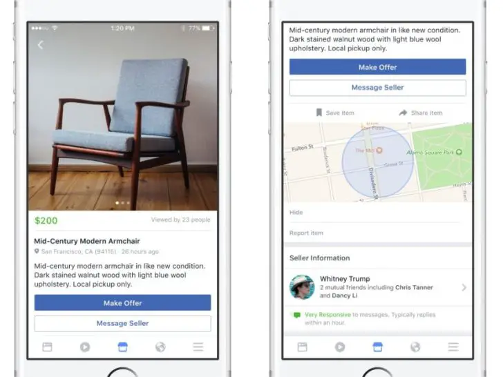 Can you get paid in cash on Facebook Marketplace