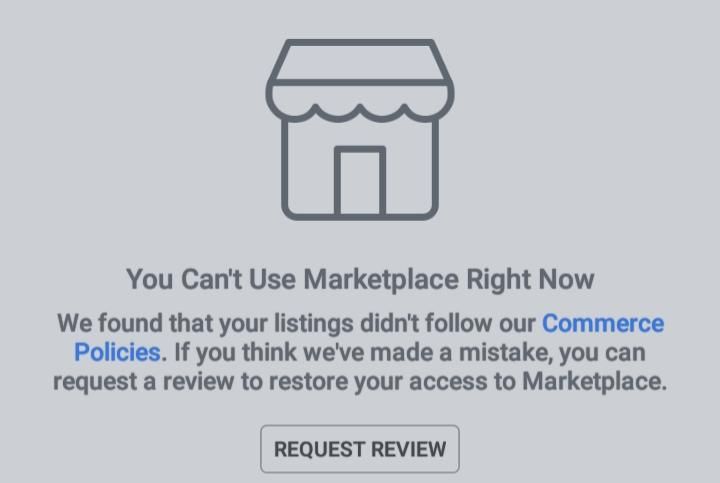 How long is a ban from Facebook Marketplace