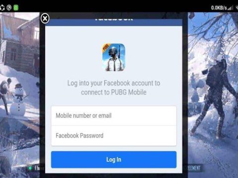 How do I log into PUBG with Facebook?