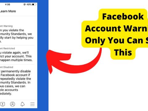 What does yellow account warning mean on Facebook?