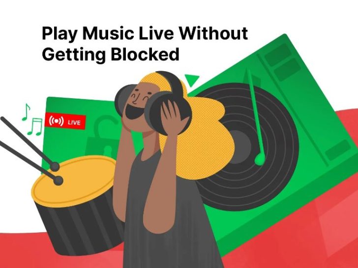 How can I play music on Facebook Live without getting blocked?