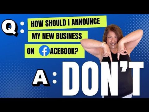 How do I announce my new business on Facebook?