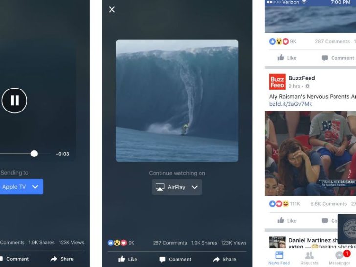 Can you AirPlay from Facebook live?