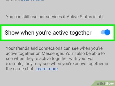 Do I show active on Messenger when I'm on Facebook