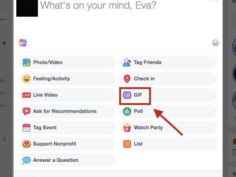 How to add GIF to Facebook?