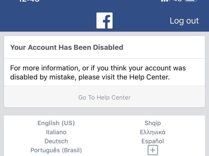 Why would Facebook disable my account without warning?