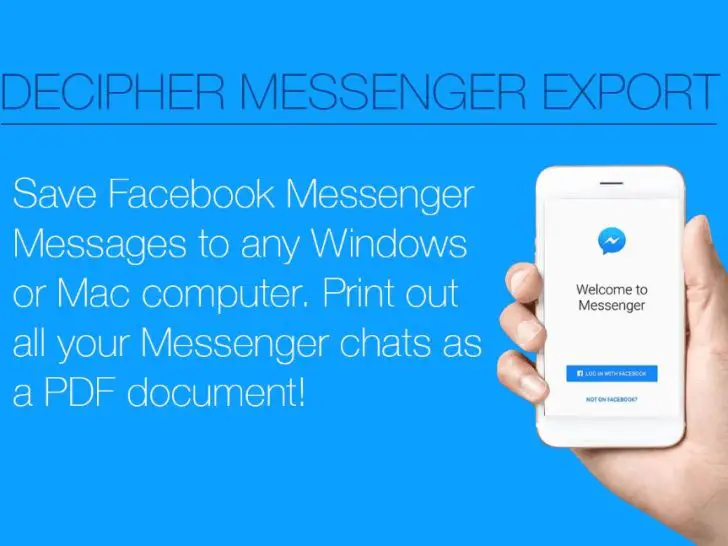 How do I save a conversation from Messenger to my computer?