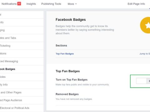 Does Facebook automatically give top fan badges?