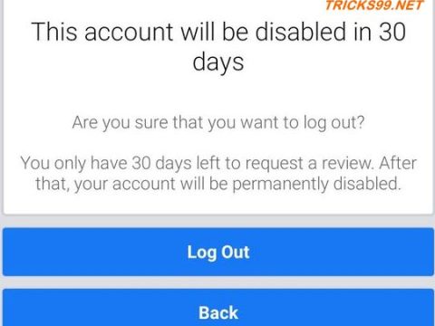 What happens after 30 days of suspended Facebook account?