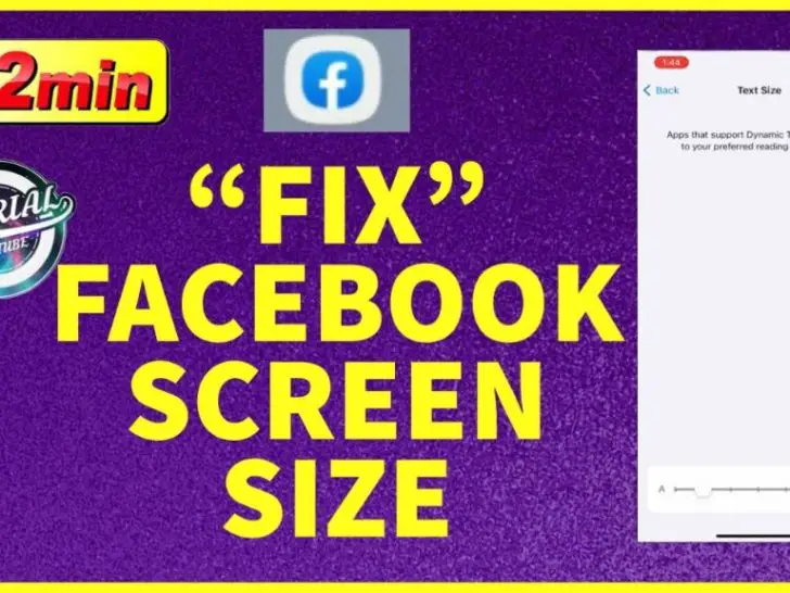 How do I fix my screen size on Facebook?