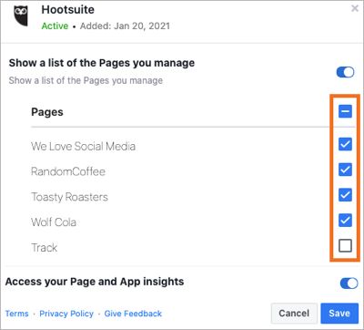 How do I add my Facebook page to Hootsuite