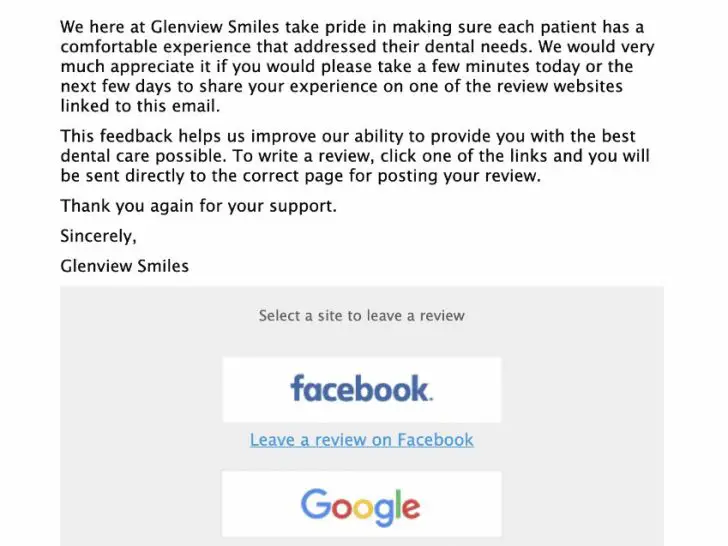 How do you ask for reviews on Facebook examples?